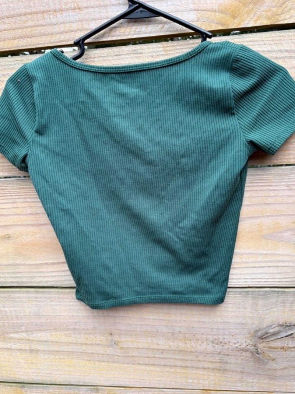 Ribbed Square Neck Crop Top - Picture 2 of 2